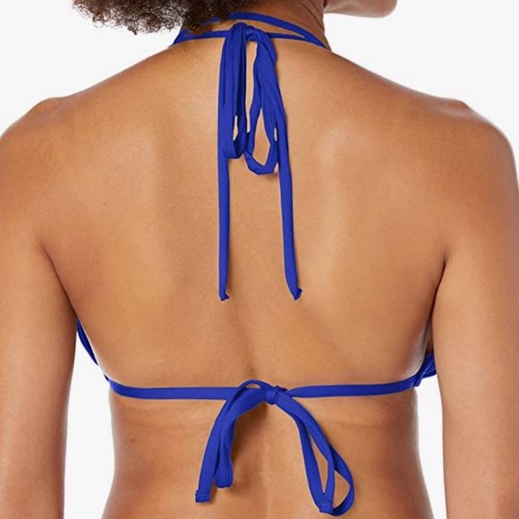 La Blanca Women's Standard Island Goddess Halter Triangle Swimsuit Top Blue 10 - Picture 4 of 12